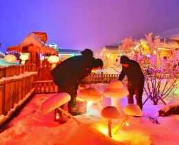 造雪景