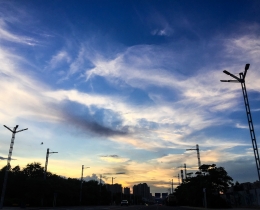 前海黄昏
