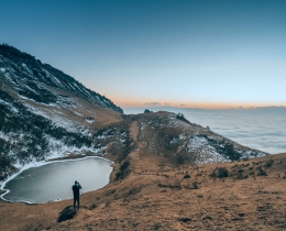 高原冰湖