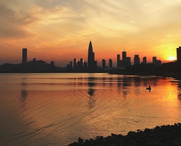 深圳湾夕阳